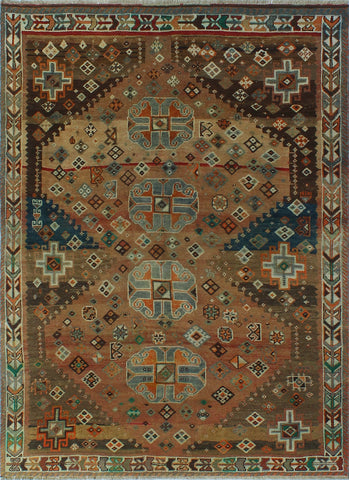 Semi Antique Anane Rust/Grey Rug, 4'2 x 5'8