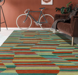 Winchester Antony Rust/Green Rug, 6'9" x 9'8"