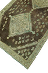 Vintage Madalyn Brown/Beige Runner, 3'10" x 8'10"