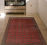 Vintage Marly Red/Beige Rug, 3'4" x 4'2"