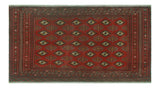 Vintage Jumaane Red/Navy Runner, 2'3" x 4'6"