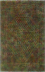Vintage Waliy Gold/Green Rug, 4'1 x 6'2