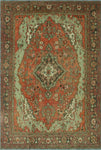 Fine VTG Qasim Rust/Grey Rug, 6'7 x 9'7