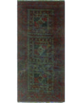 Vintage Poppy Burgundy/Charcoal Runner, 3'4 x 7'3