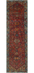 Vintage Birley Red/Grey Runner, 2'10 x 9'8