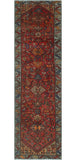 Vintage Birley Red/Grey Runner, 2'10 x 9'8