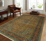 Semi Antique Croydon Rust/Gold Rug, 6'6" x 9'9"