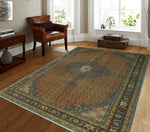 Semi Antique Noorahme Rust/Brown Rug, 6'5" x 9'10"