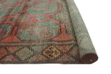 Vintage Derya Red/Green Runner, 4'6" x 9'11"