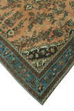 Vintage Basmala Rust/Blue Rug, 7'6" x 9'9"