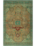 Vintage Sheri Rust/Green Rug, 3'1" x 4'10"