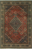 Vintage Ramon Red/Charcoal Rug, 4'4 x 6'7