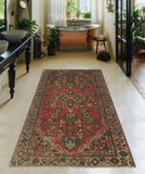 Vintage Marvyn Red/Beige Rug, 2'10" x 5'7"