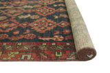 Vintage Romina Charcoal/Brown Runner, 3'5" x 13'3"