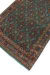 Fine VTG Churchyl Navy/Red Runner, 3'8" x 8'7"