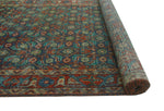 Fine VTG Churchyl Navy/Red Runner, 3'8" x 8'7"