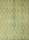 Balochi Herschel Ivory/Green Rug, 9'5 x 12'6