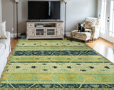 Balochi Aliyah Ivory/Blue Rug, 9'1" x 11'10"