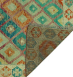 Balochi Akwtee Turquoise/Ivory Rug, 8'2" x 11'5"
