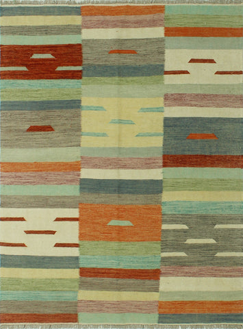 Winchester Colson Green/Rust Rug, 5'2 x 6'8
