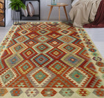 Sangat Ayobami Rust/Ivory Rug, 6'9" x 10'0"