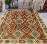 Sangat Ayobami Rust/Ivory Rug, 6'9" x 10'0"