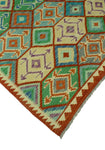 Sangat Ata Rust/Blue Rug, 6'10" x 9'10"