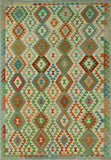 Sangat Demosten Ivory/Green Rug, 6'9 x 9'6