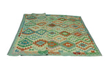 Sangat Demosten Ivory/Green Rug, 6'9" x 9'6"