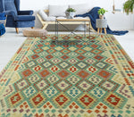 Sangat Jazmin Ivory/Rust Rug, 7'0" x 9'9"