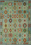 Sangat Anum Lt. Green/Rust Rug, 6'9 x 9'10