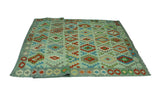 Sangat Anum Lt. Green/Rust Rug, 6'9" x 9'10"