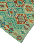 Sangat Alev Lt. Green/Rust Rug, 5'9" x 8'0"