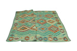 Sangat Alev Lt. Green/Rust Rug, 5'9" x 8'0"