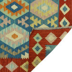 Sangat Nisar Rust/Blue Rug, 5'9" x 8'4"