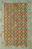 Sangat Malikzay Ivory/Rust Rug, 6'6 x 9'9