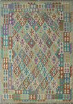 Sangat Geeti Ivory/Purple Rug, 6'8 x 9'8