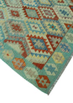 Sangat Perye Lt. Blue/Rust Rug, 6'11" x 9'11"