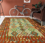 Sangat Perceval Ivory/Rust Rug, 6'10" x 9'8"