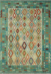 Sangat Karma Ivory/Turquoise Rug, 7'1 x 10'0