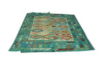 Sangat Karma Ivory/Turquoise Rug, 7'1" x 10'0"