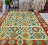 Sangat Zaland Ivory/Rust Rug, 6'10" x 9'10"