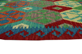 Sangat Clair Red/Blue Runner, 2'9" x 9'7"