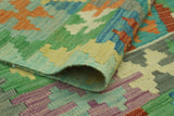 Sangat Emery Lt. Green/Blue Runner, 2'9" x 9'10"