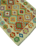 Sangat Sher Ivory/Orange Rug, 3'5" x 4'10"