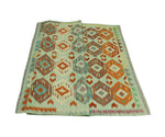 Sangat Braylen Lt. Blue/Rust Rug, 5'0" x 6'5"