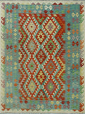 Sangat Elvin Lt. Green/Rust Rug, 5'1 x 6'3