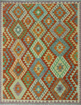 Sangat Tahmina Rust/Lt. Green Rug, 5'2 x 6'6