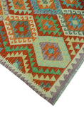 Sangat Tahmina Rust/Lt. Green Rug, 5'2" x 6'6"