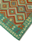 Sangat Burcu Lt. Green/Rust Rug, 5'1" x 6'3"